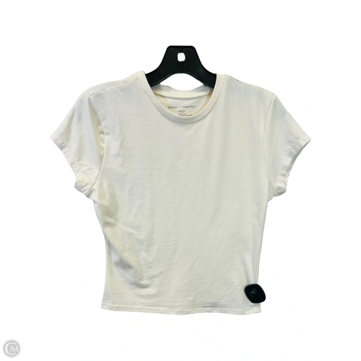 Top Short Sleeve Basic By Better Together In Cream, Size: M