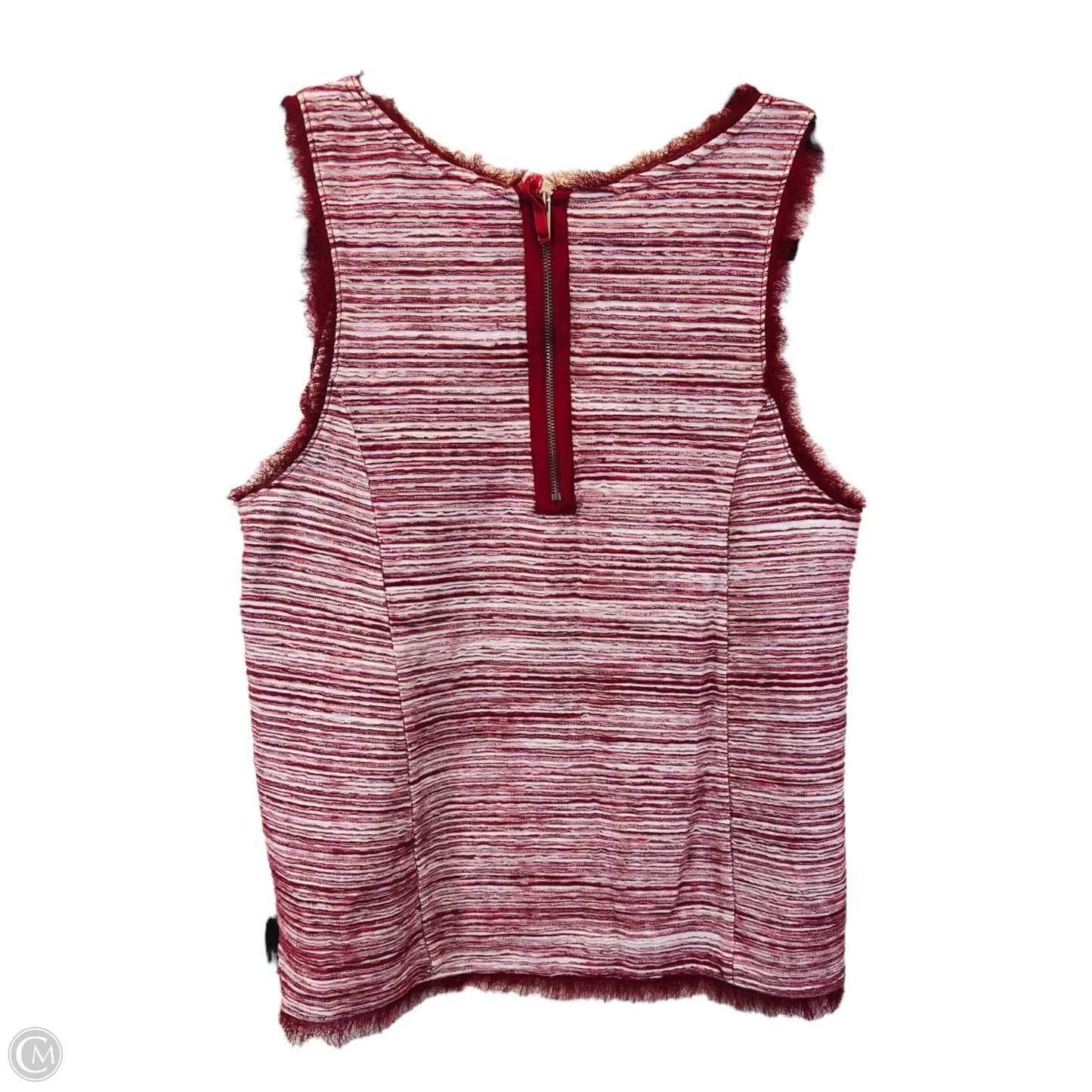 Top Sleeveless By Anthropologie In Red & White, Size: M