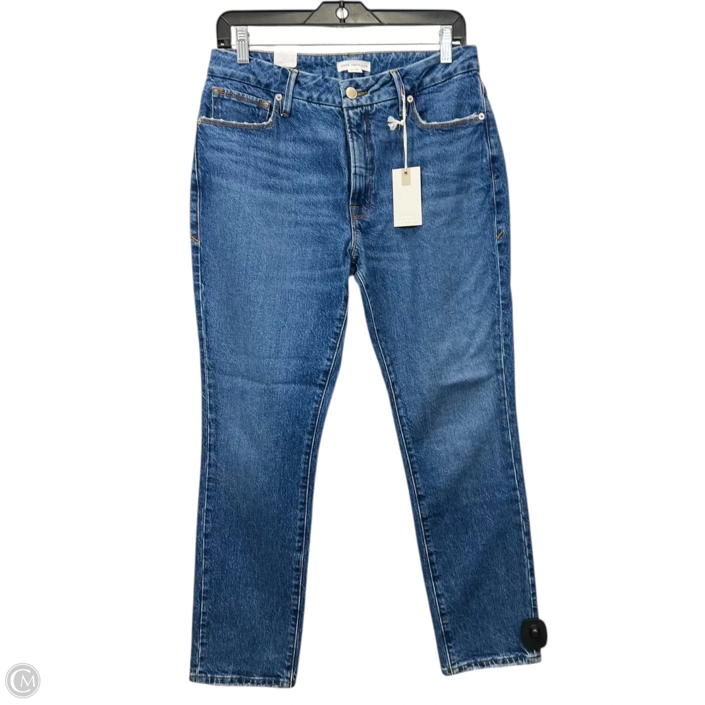 Jeans Skinny By Good American In Blue Denim, Size: 4