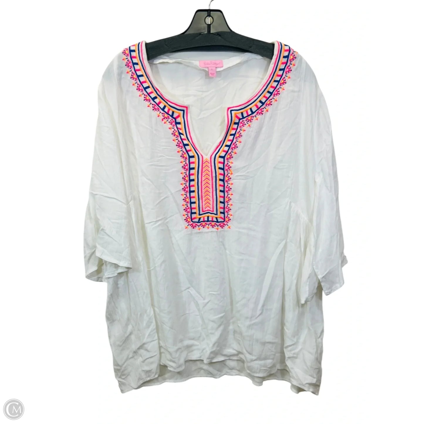 Top 3/4 Sleeve By Lilly Pulitzer In White, Size: L