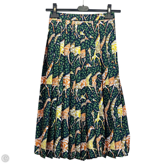 Skirt Maxi By J. Crew In Green & Orange, Size: Xxs
