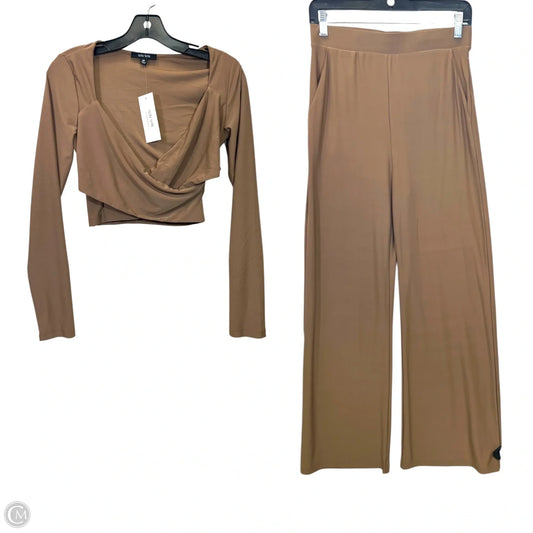 Pants Set 2pc By Winwin In Brown, Size: M