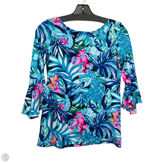 Top 3/4 Sleeve By Lilly Pulitzer In Multi-colored, Size: Xxs