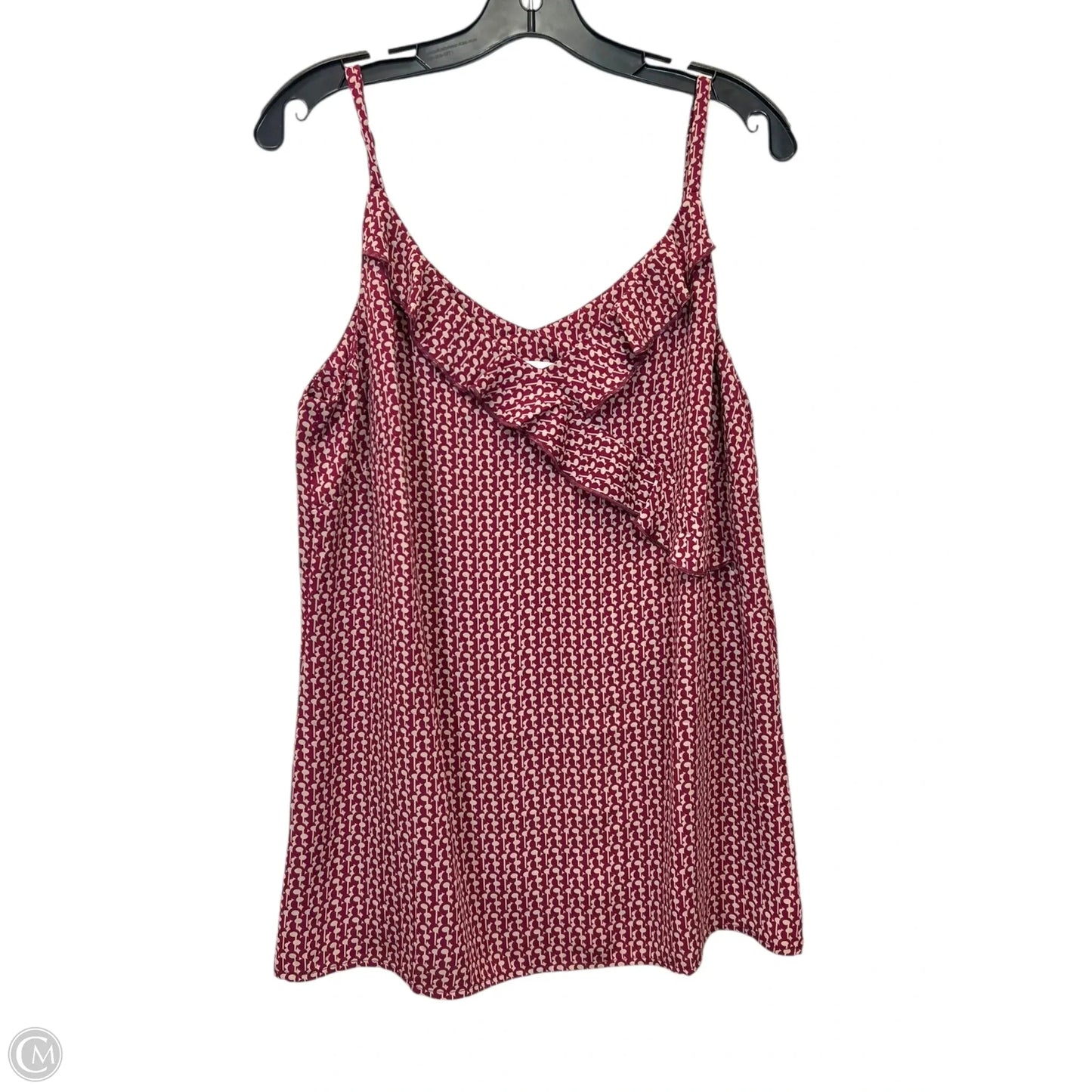 Top Sleeveless By Cabi In Red & Tan, Size: M