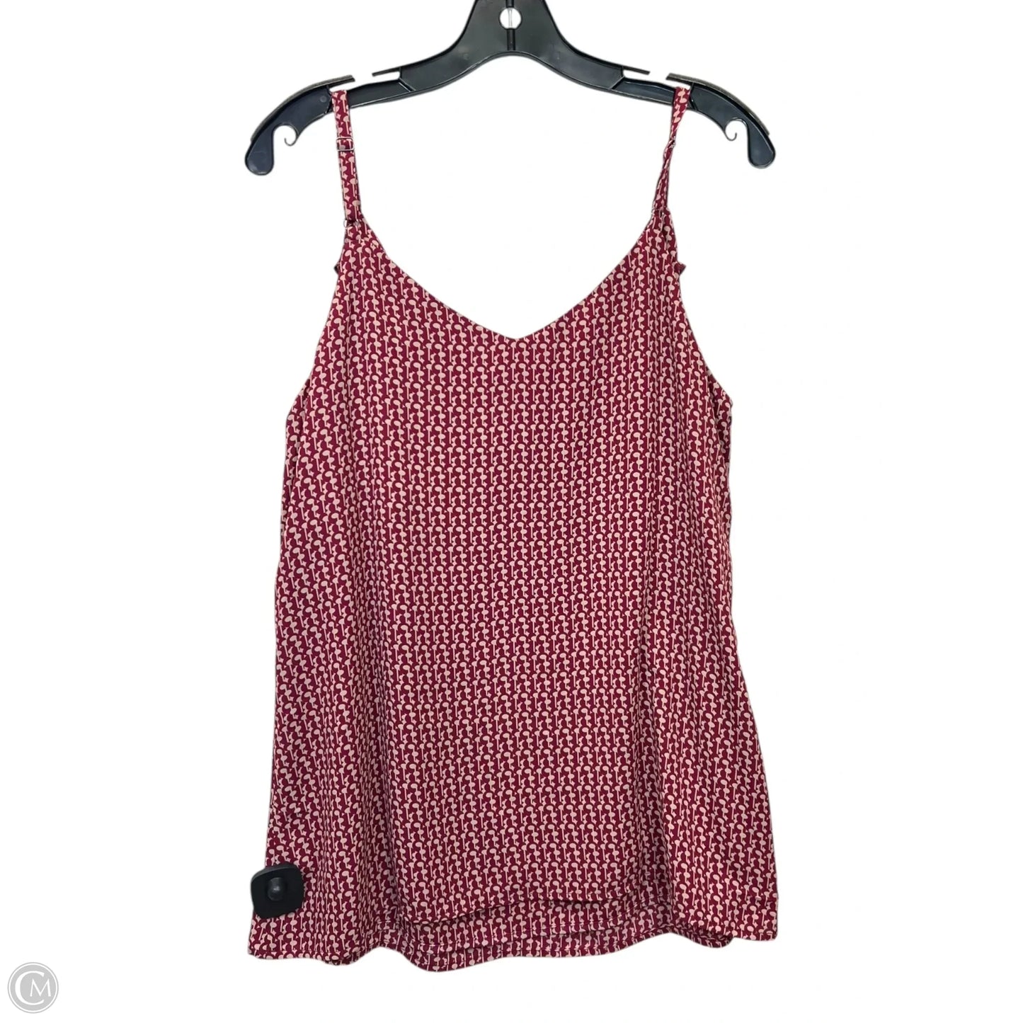 Top Sleeveless By Cabi In Red & Tan, Size: M