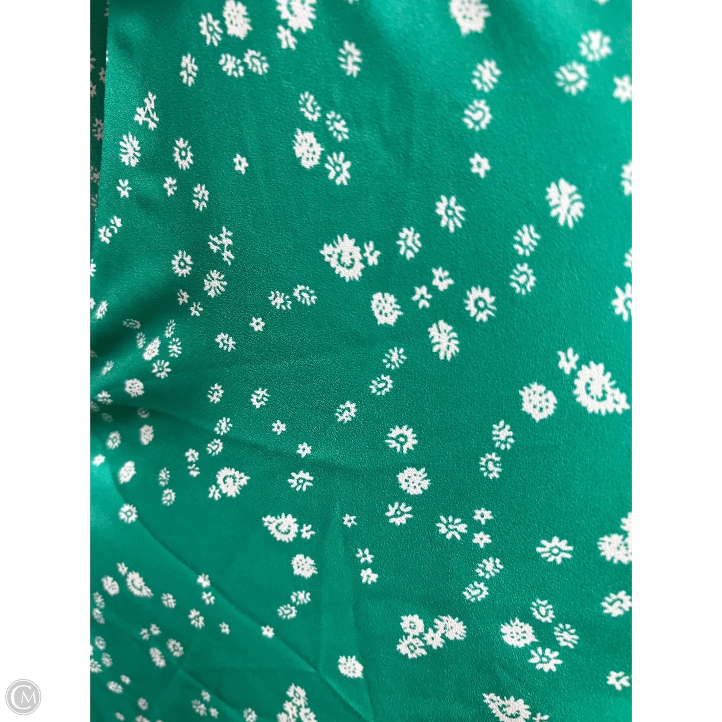 Top Short Sleeve By Cabi In Green & White, Size: S