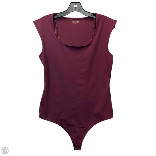 Bodysuit By Nine West In Maroon, Size: L