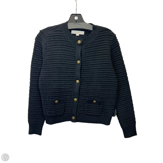 Sweater Cardigan By Loft In Black, Size: Sp