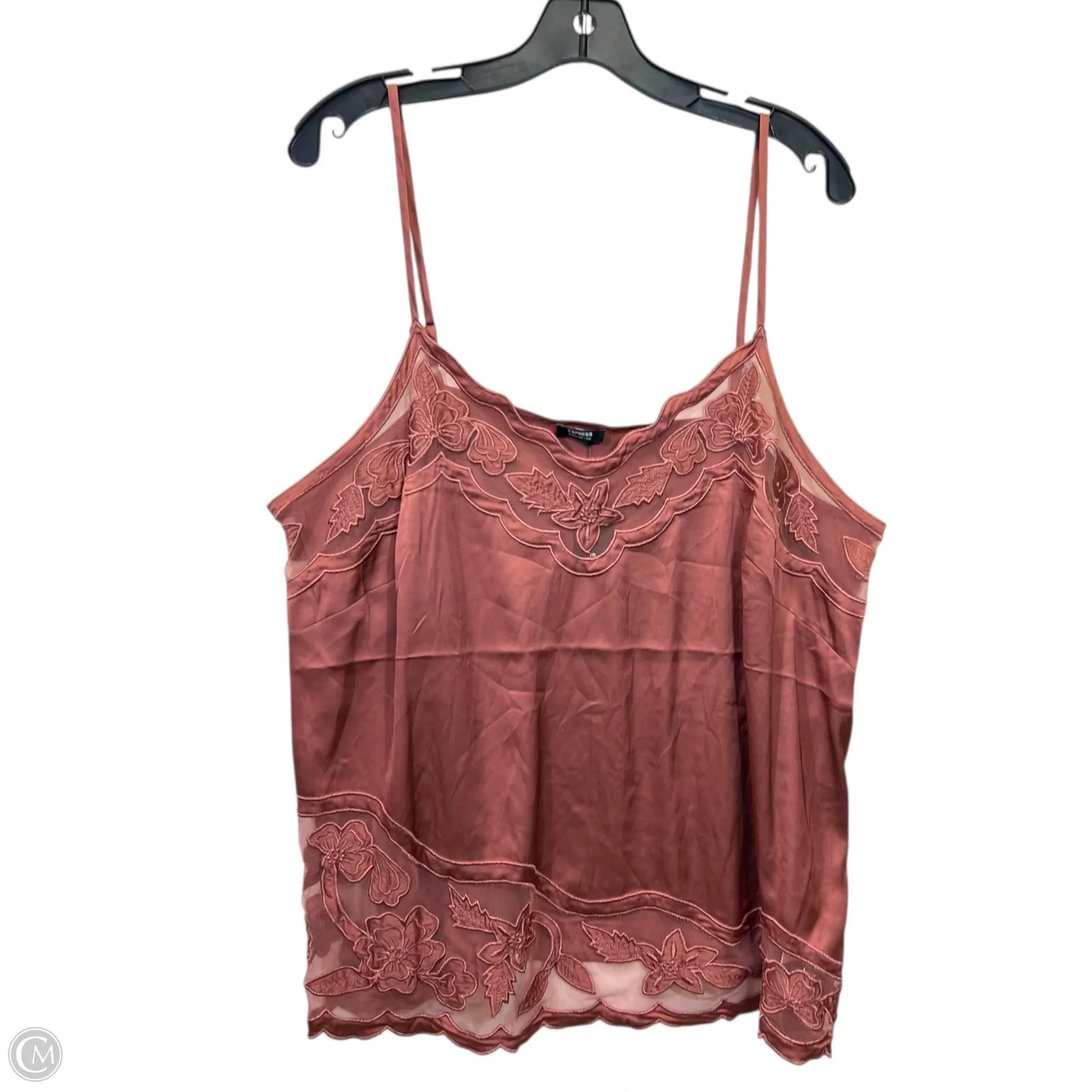 Top Sleeveless By Express In Copper, Size: Xl