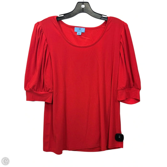 Top Short Sleeve By Cece In Orange, Size: Xl