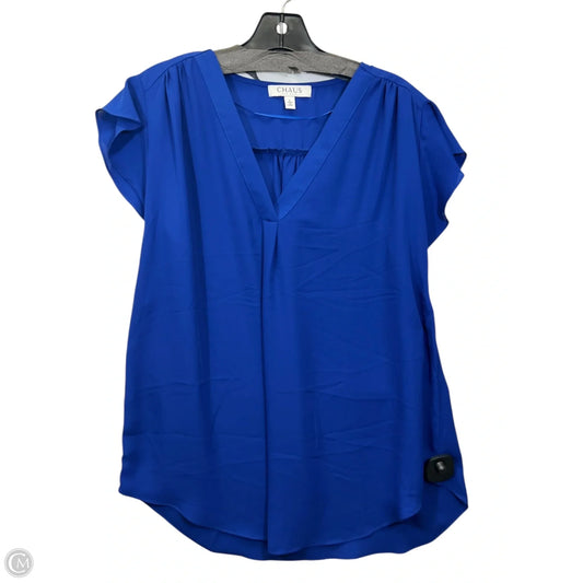 Top Short Sleeve By Chaus In Blue, Size: L