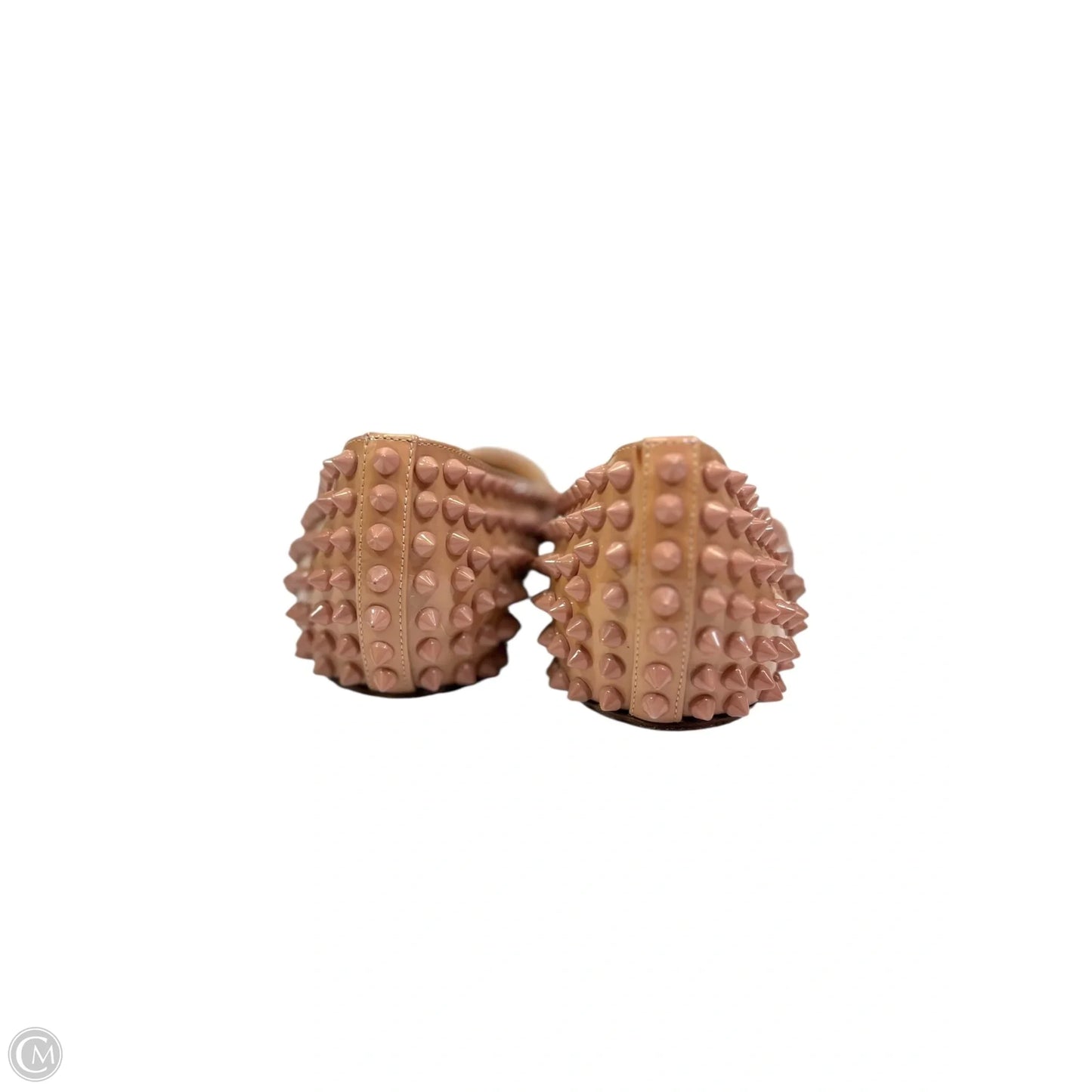 Shoes Luxury Designer By Christian Louboutin In Tan, Size: 7.5