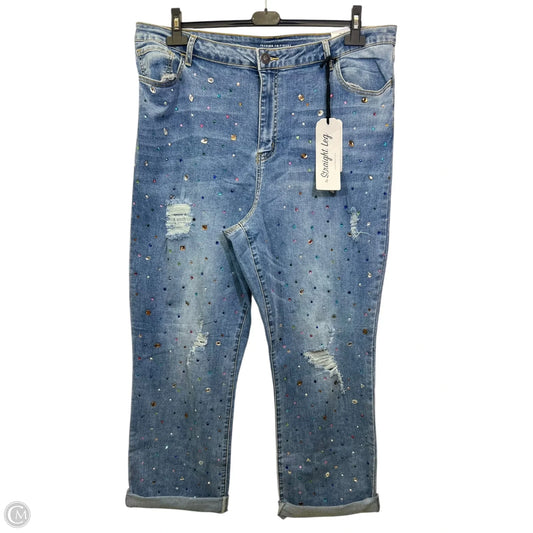 Jeans Straight By Fashion To Figure In Multi-colored, Size: 22