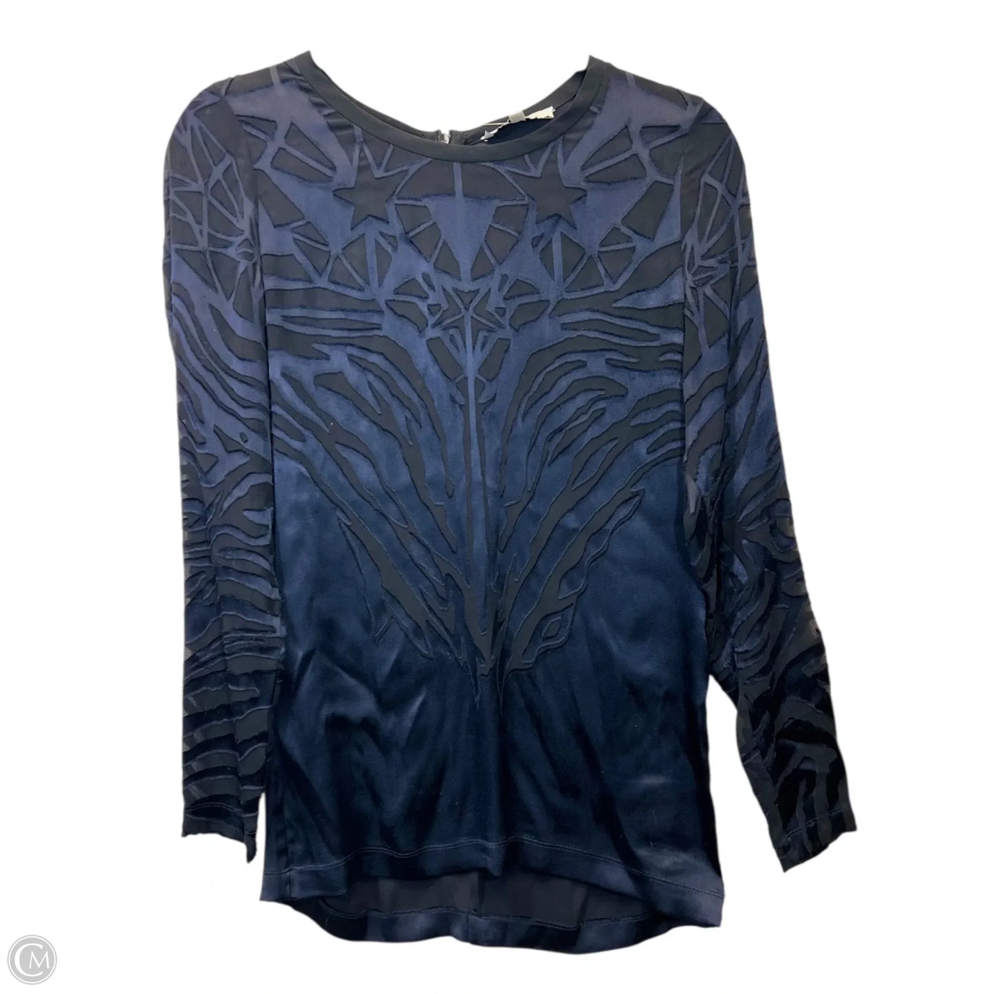 Top Long Sleeve Designer By IRO In Black & Blue, Size: M