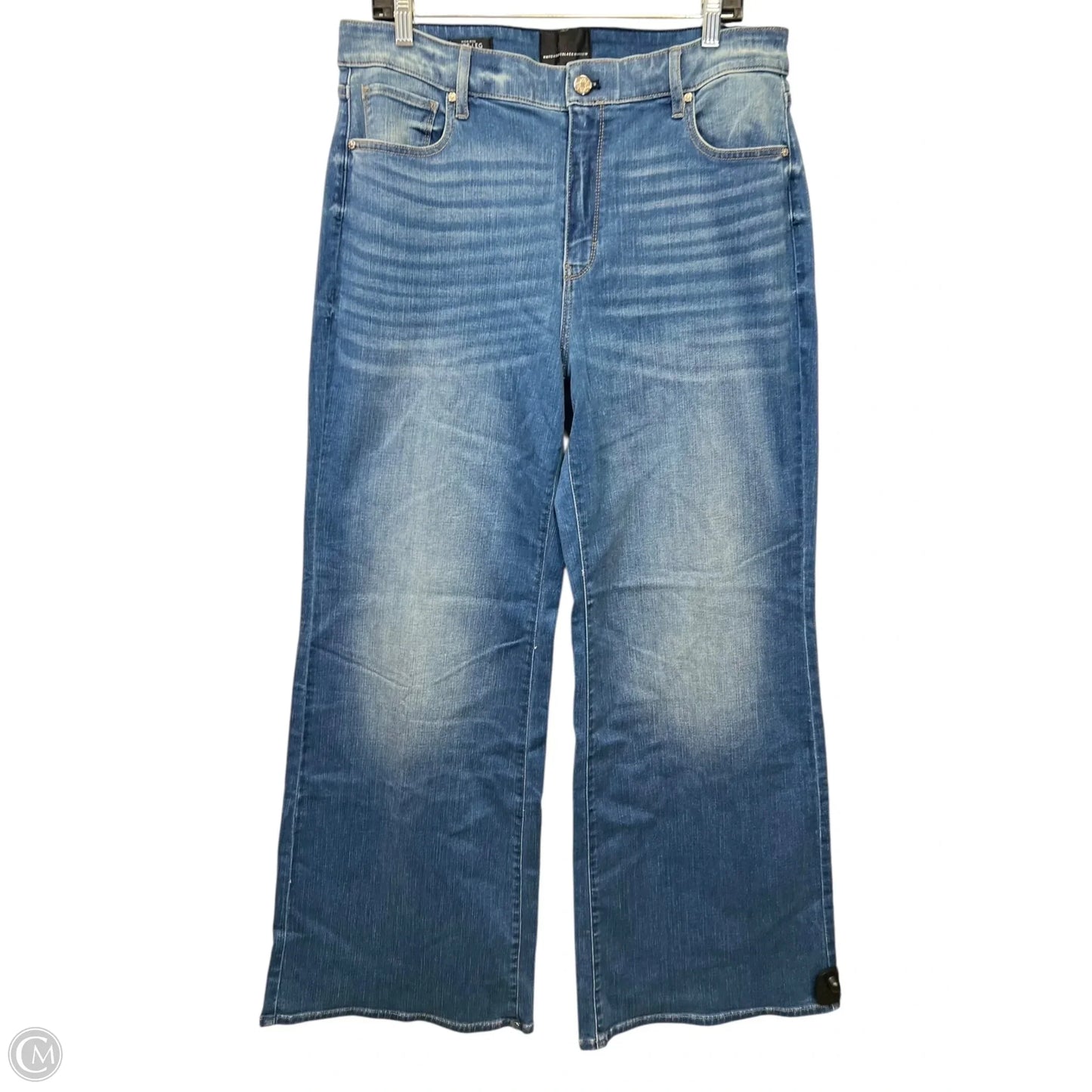 Jeans Wide Leg By White House Black Market In Blue Denim, Size: 14