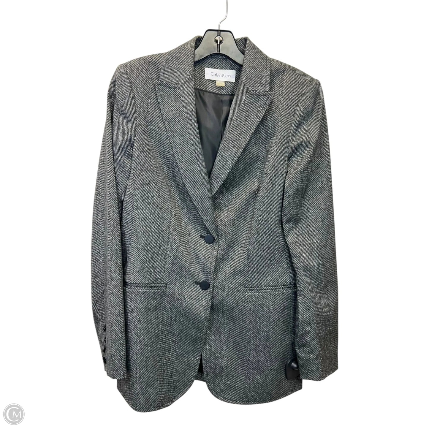 Blazer By Calvin Klein In Grey, Size: S
