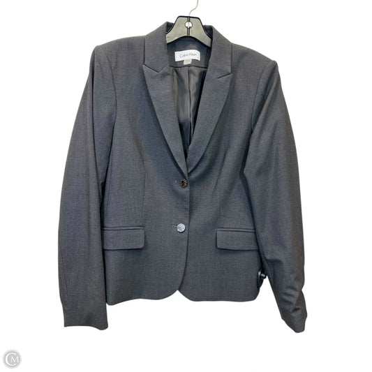 Blazer By Calvin Klein In Grey, Size: M