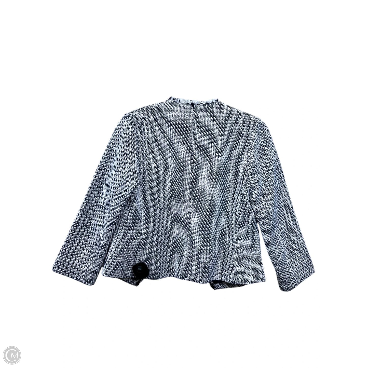Cardigan Designer By Karl Lagerfeld In Blue & White, Size: Xs