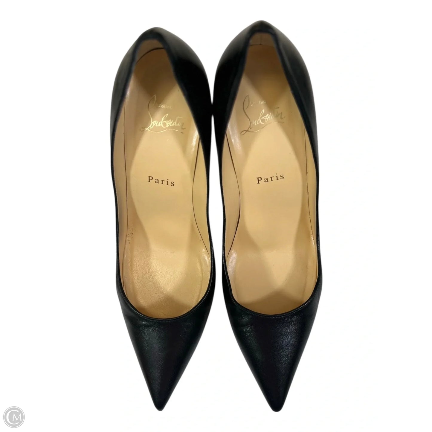 Shoes Luxury Designer By Christian Louboutin In Black, Size: 9