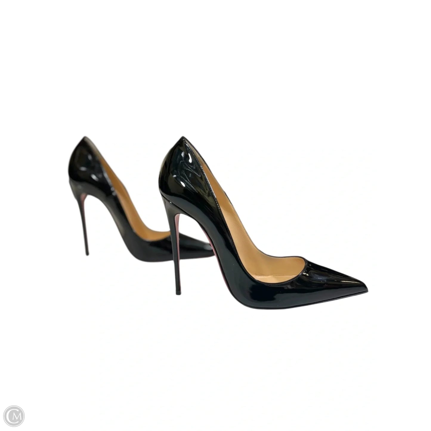 Shoes Luxury Designer By Christian Louboutin In Black, Size: 9.5
