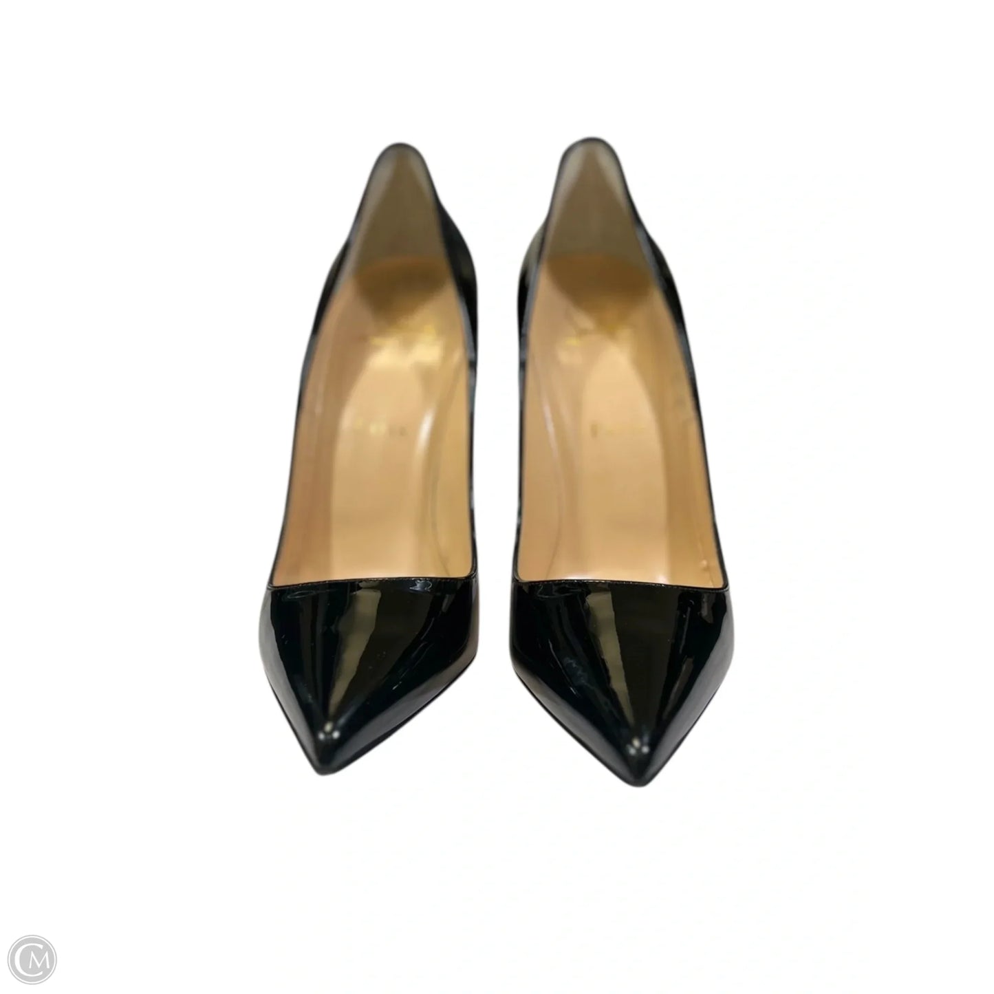 Shoes Luxury Designer By Christian Louboutin In Black, Size: 9.5