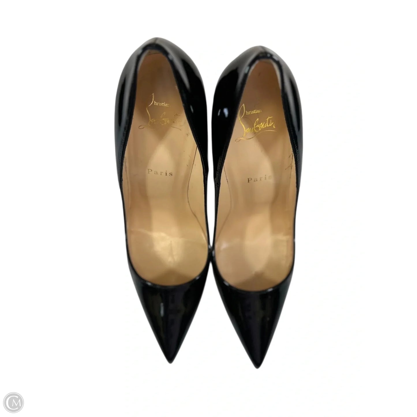 Shoes Luxury Designer By Christian Louboutin In Black, Size: 9.5