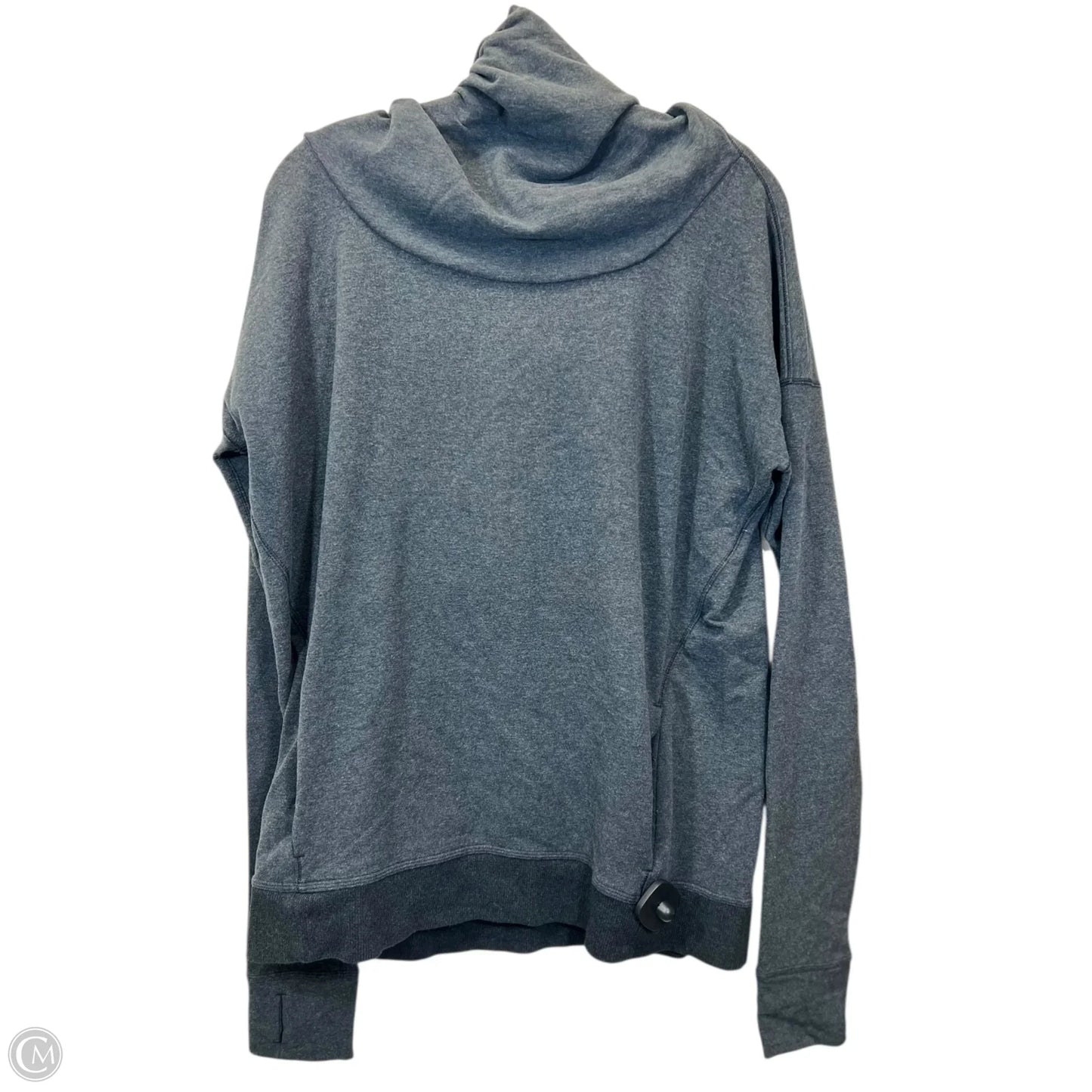 Athletic Sweatshirt Hoodie By Lululemon In Grey, Size: 10