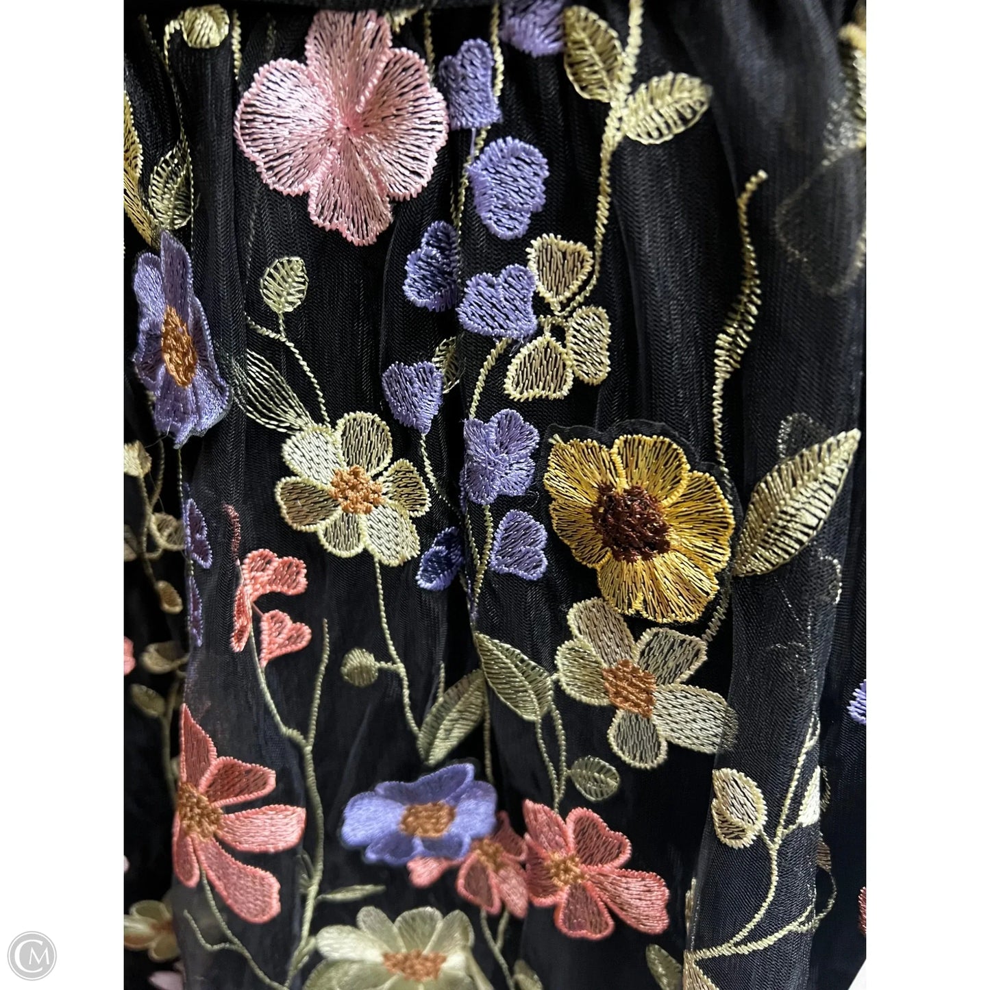 Dress Designer By Mac Duggal In Floral Print, Size: Xl