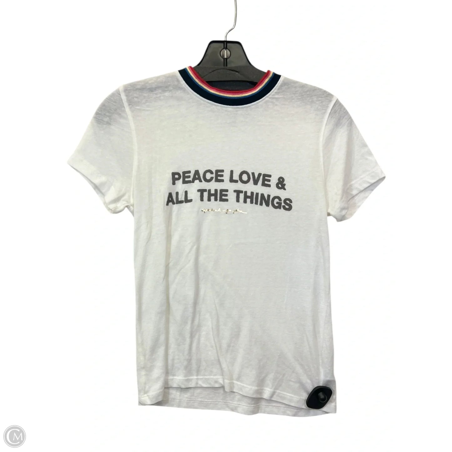 Top Short Sleeve Basic By Spiritual Gangster In Grey & White, Size: Xs