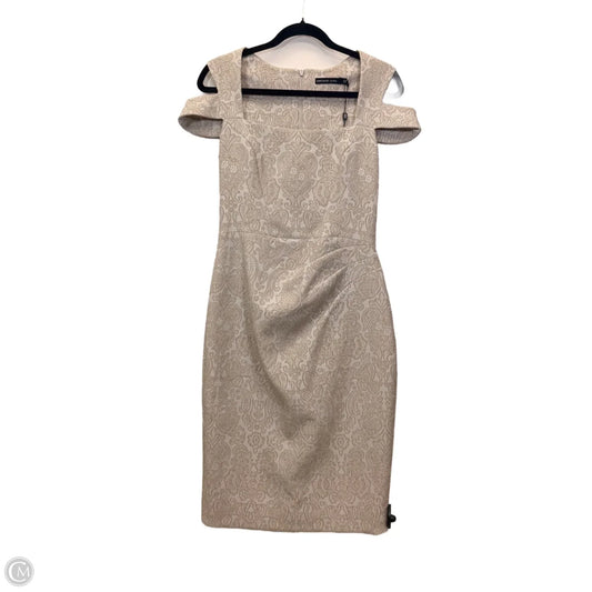 Dress Designer By Karen Millen In Tan & White, Size: M