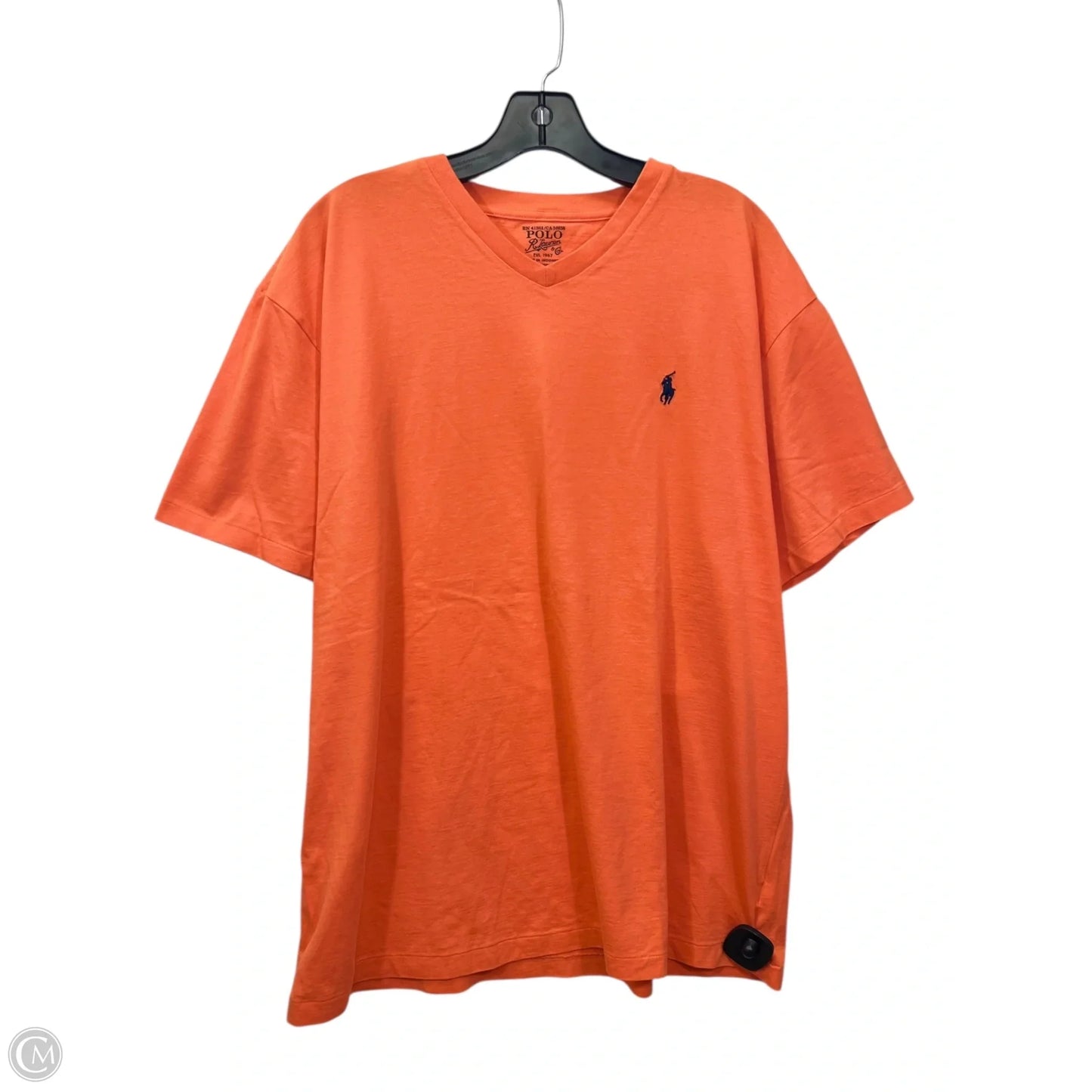 Top Short Sleeve By Polo Ralph Lauren In Orange, Size: Xl