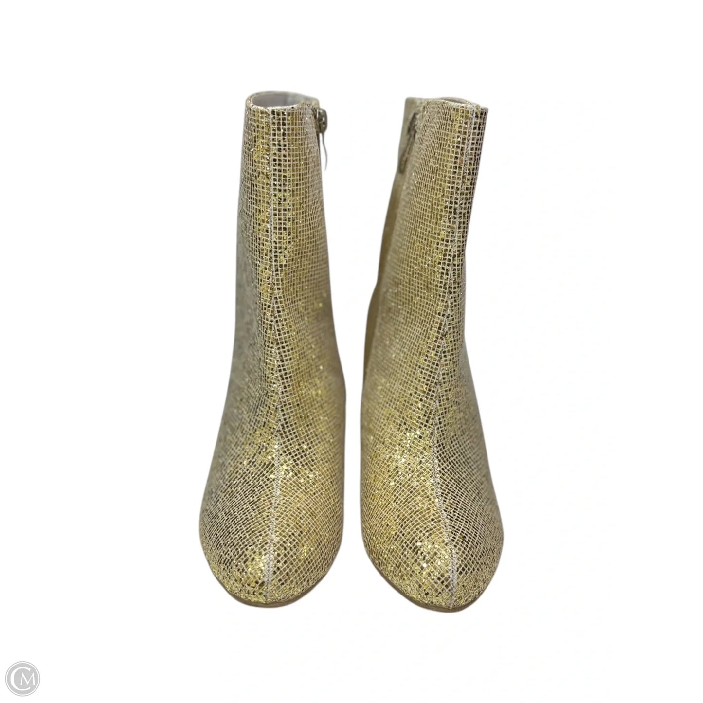 Boots Ankle Heels By Clothes Mentor In Gold, Size: 5