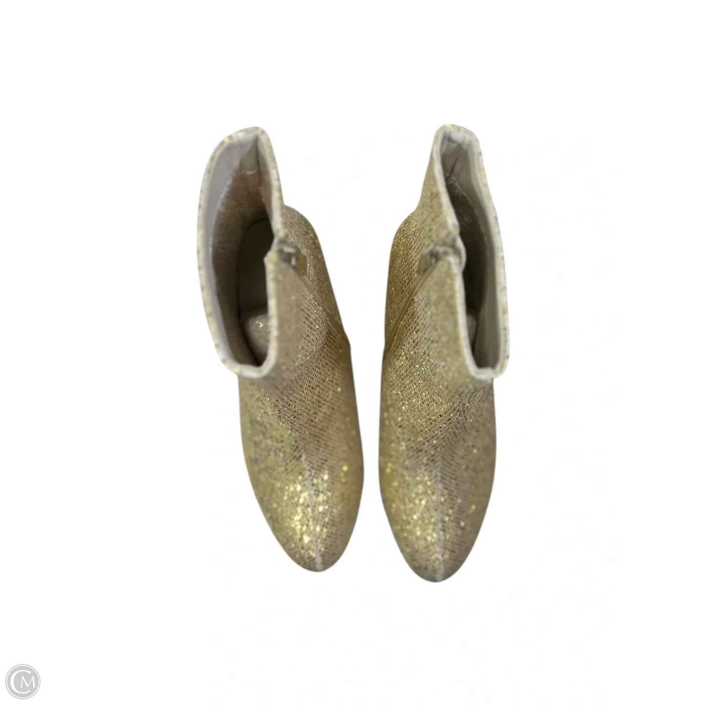 Boots Ankle Heels By Clothes Mentor In Gold, Size: 5