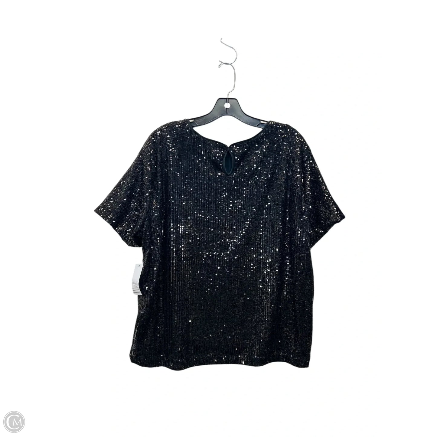 Top Short Sleeve By Ophelia Roe In Black, Size: 1x