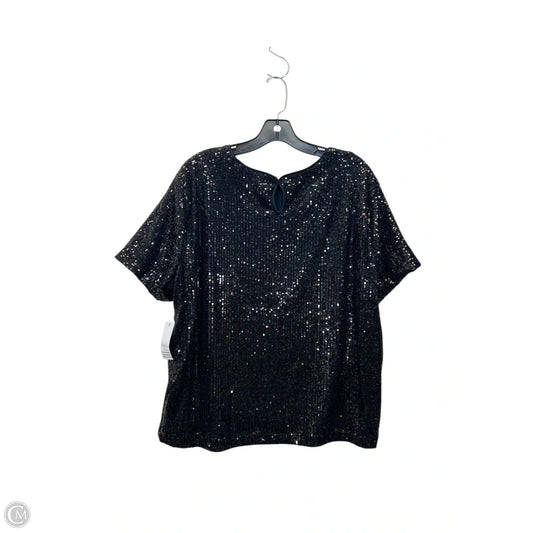 Top Short Sleeve By Ophelia Roe In Black, Size: 1x