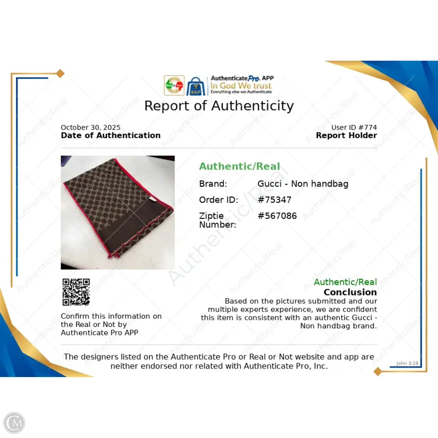 Scarf Luxury Designer By Gucci