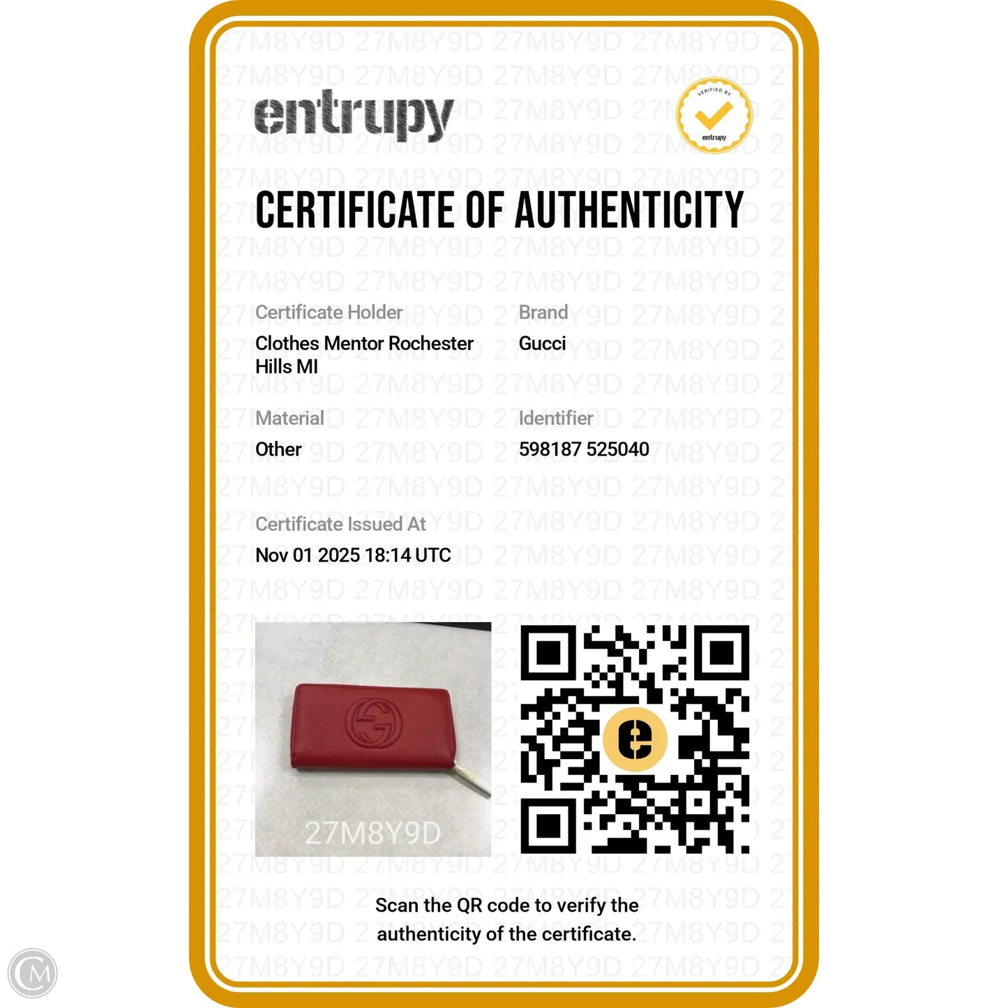 Wallet Luxury Designer By Gucci, Size: Large