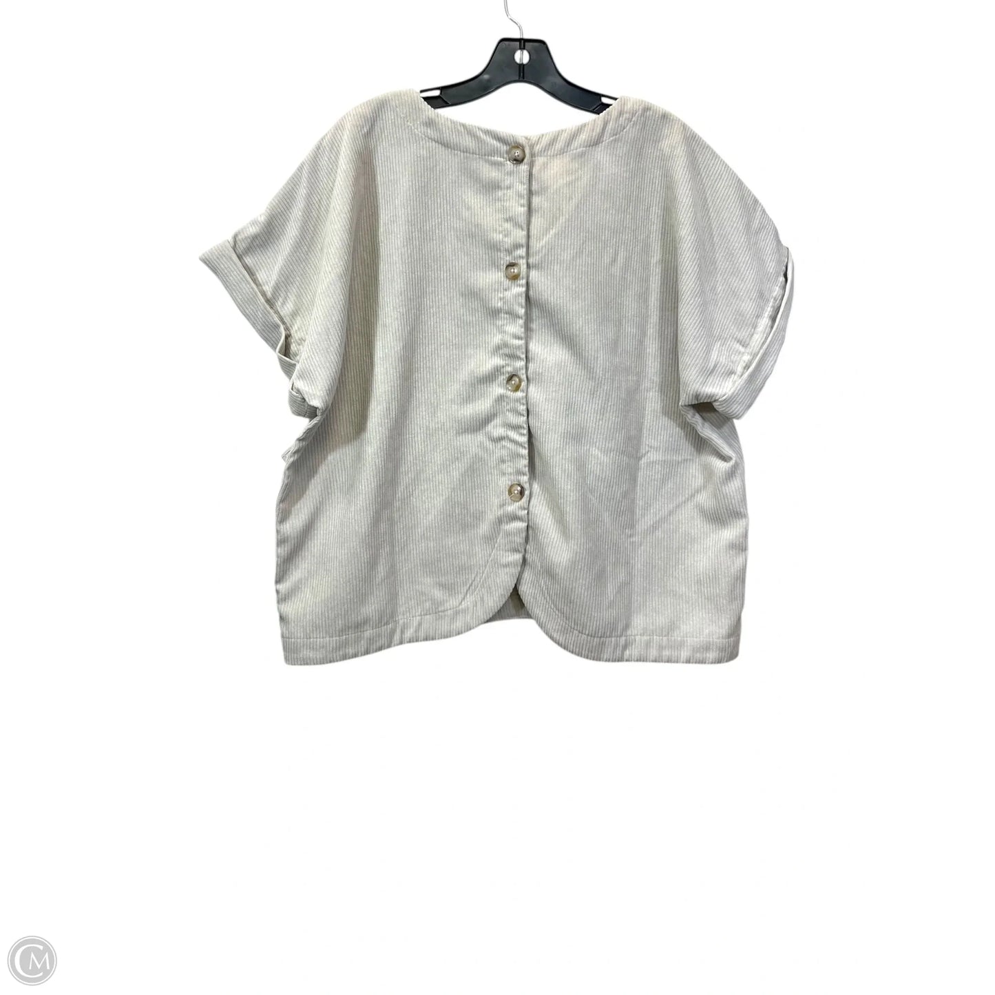 Top Short Sleeve By Madewell In Tan, Size: Xl