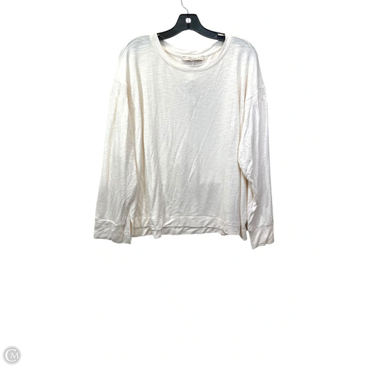 Top Long Sleeve By Loft In Cream, Size: L