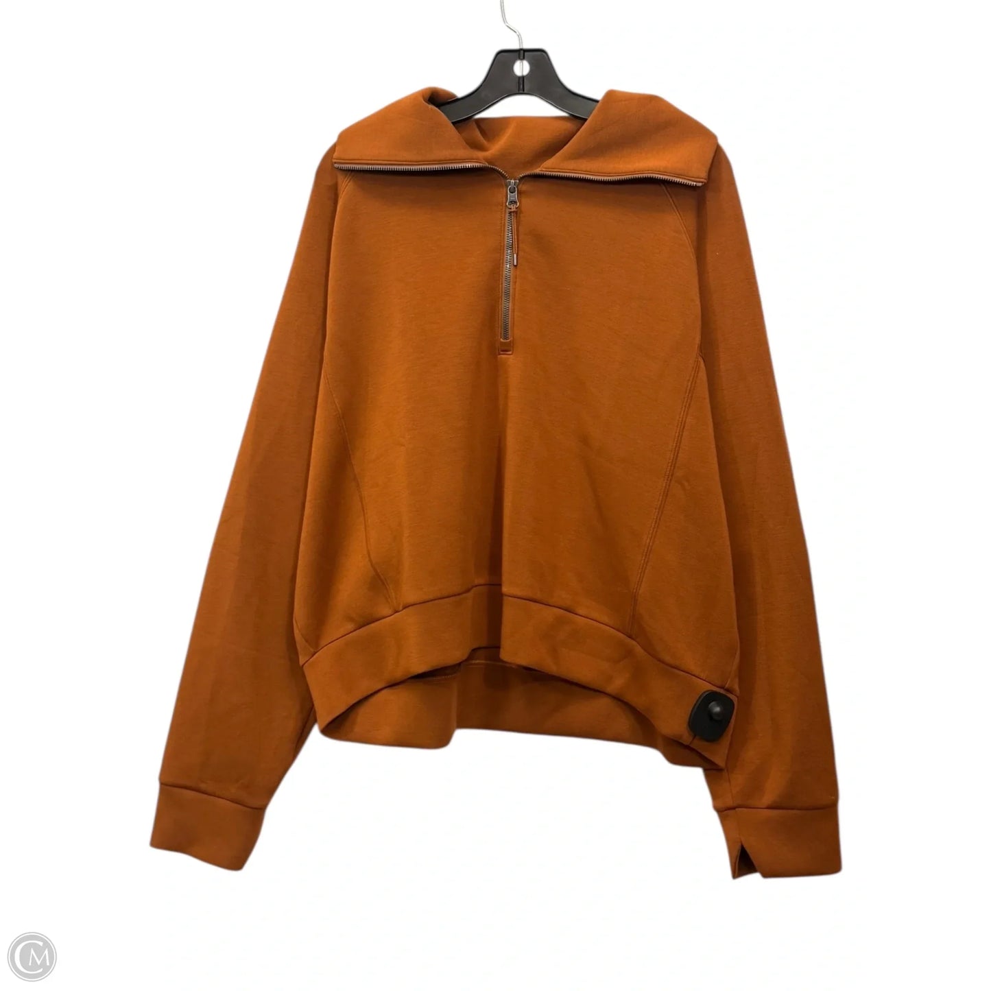 Athletic Sweatshirt Collar By Spanx In Brown, Size: 1x