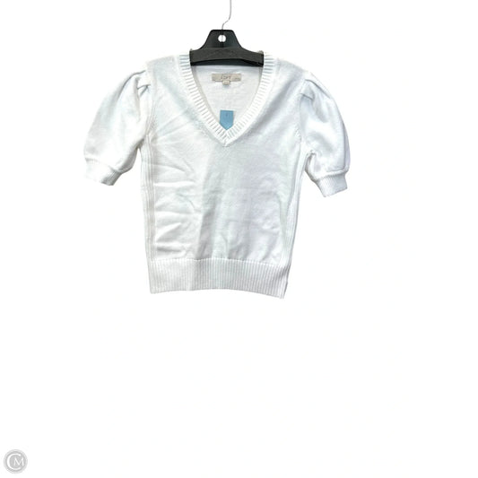 Sweater By Loft In White, Size: XXS petite