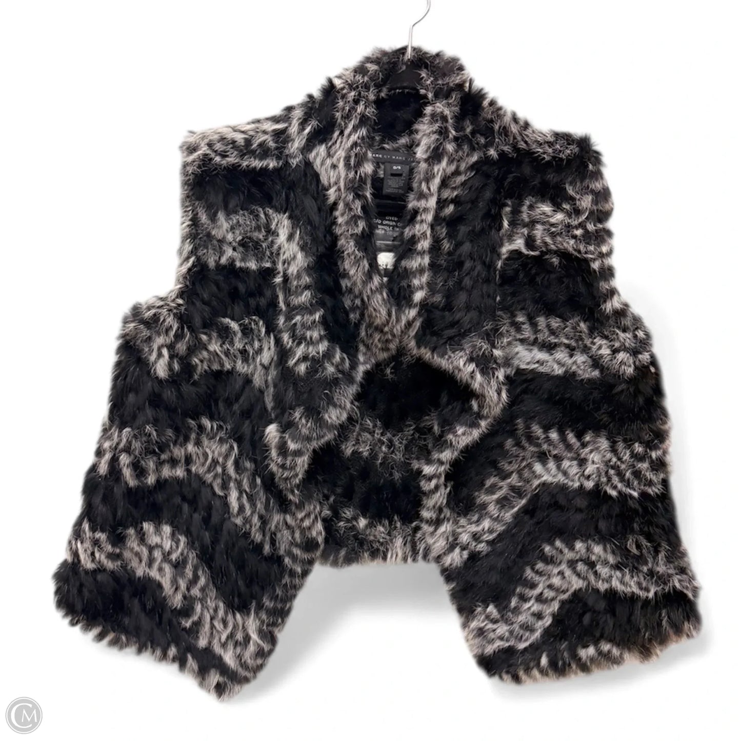 Vest Designer By Marc Jacobs In Black & Grey, Size: Osfm