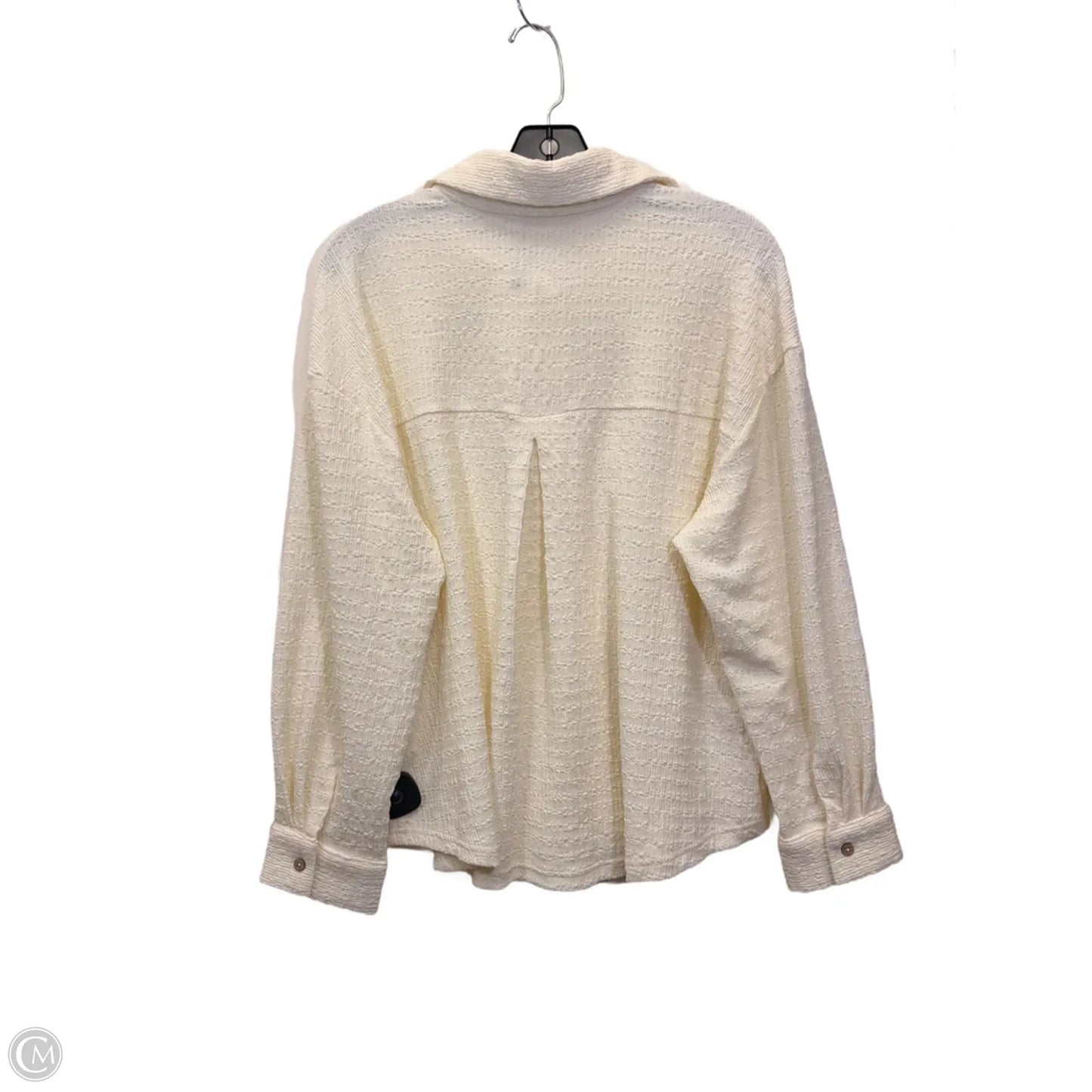 Top Long Sleeve By Miou Muse In Cream, Size: S