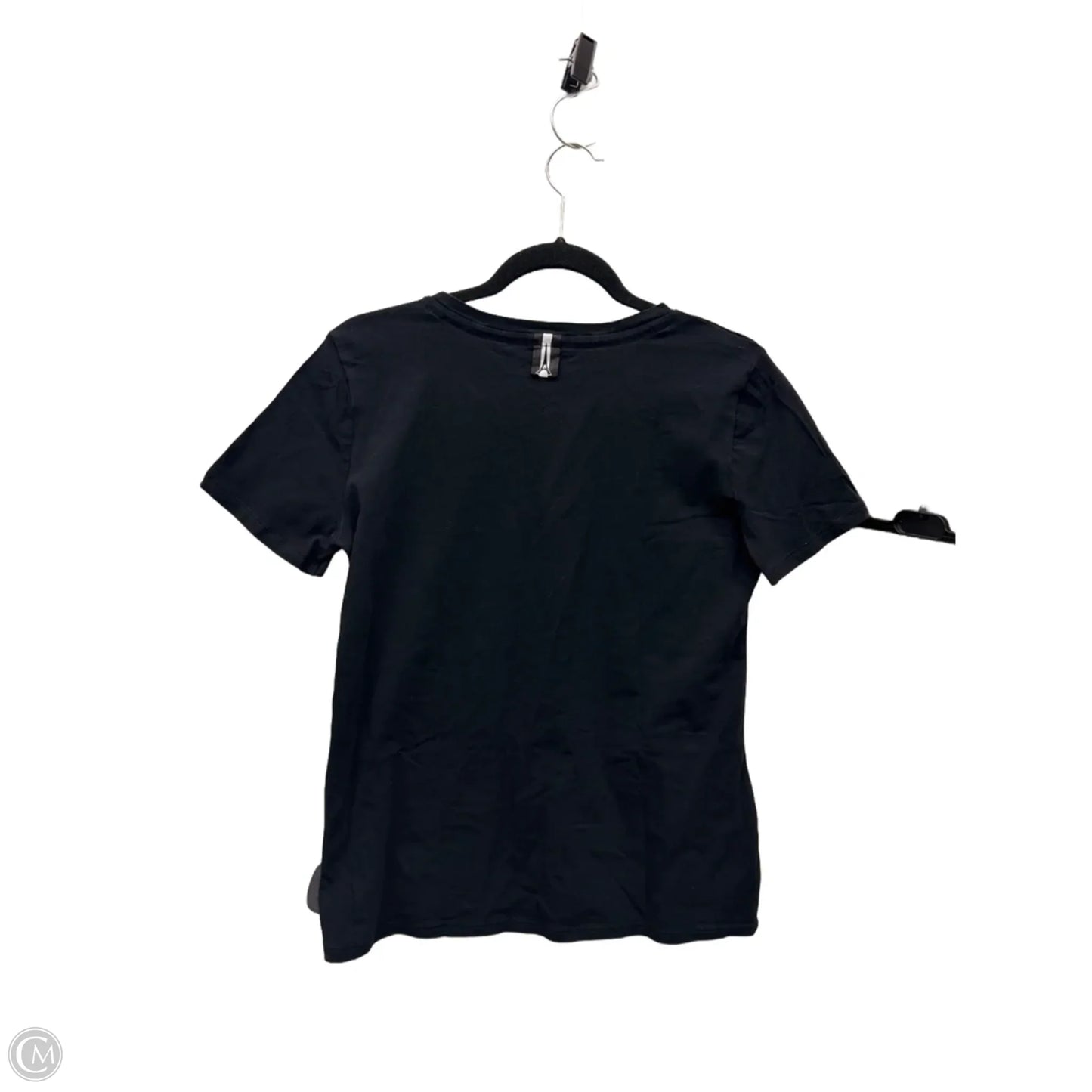 Top Short Sleeve Designer By Karl Lagerfeld In Black & Gold, Size: S