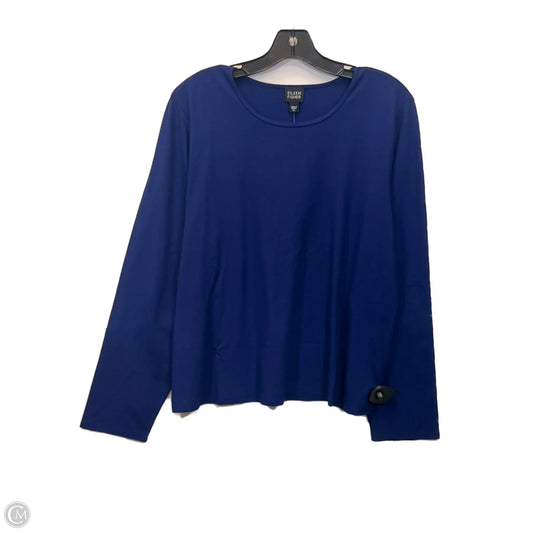 Top Long Sleeve Designer By Eileen Fisher In Purple, Size: Xl