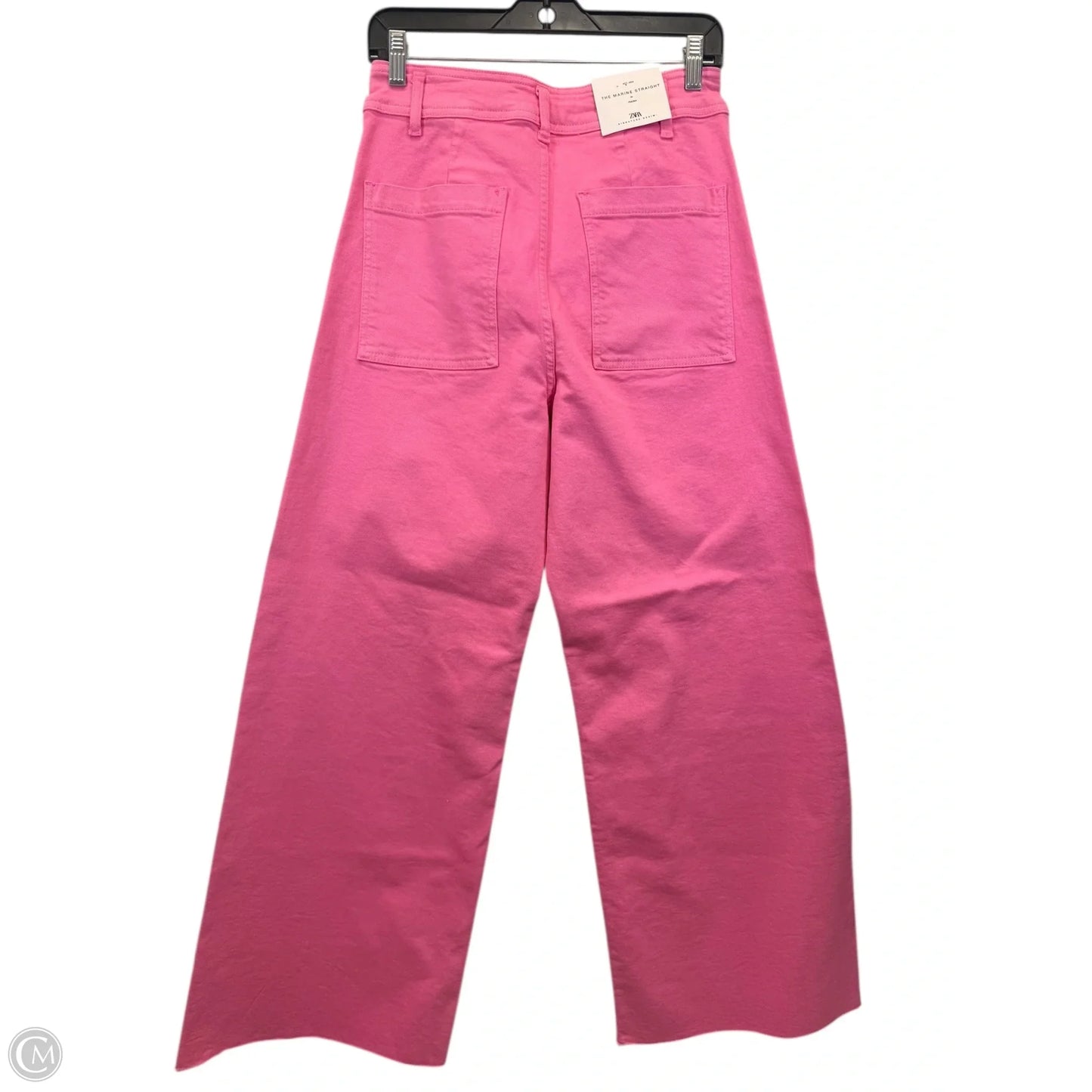 Jeans Wide Leg By Zara In Pink, Size: 10