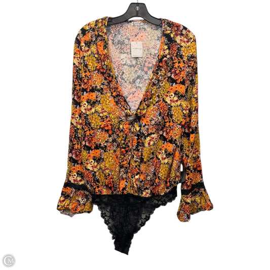 Bodysuit By Free People In Floral Print, Size: L