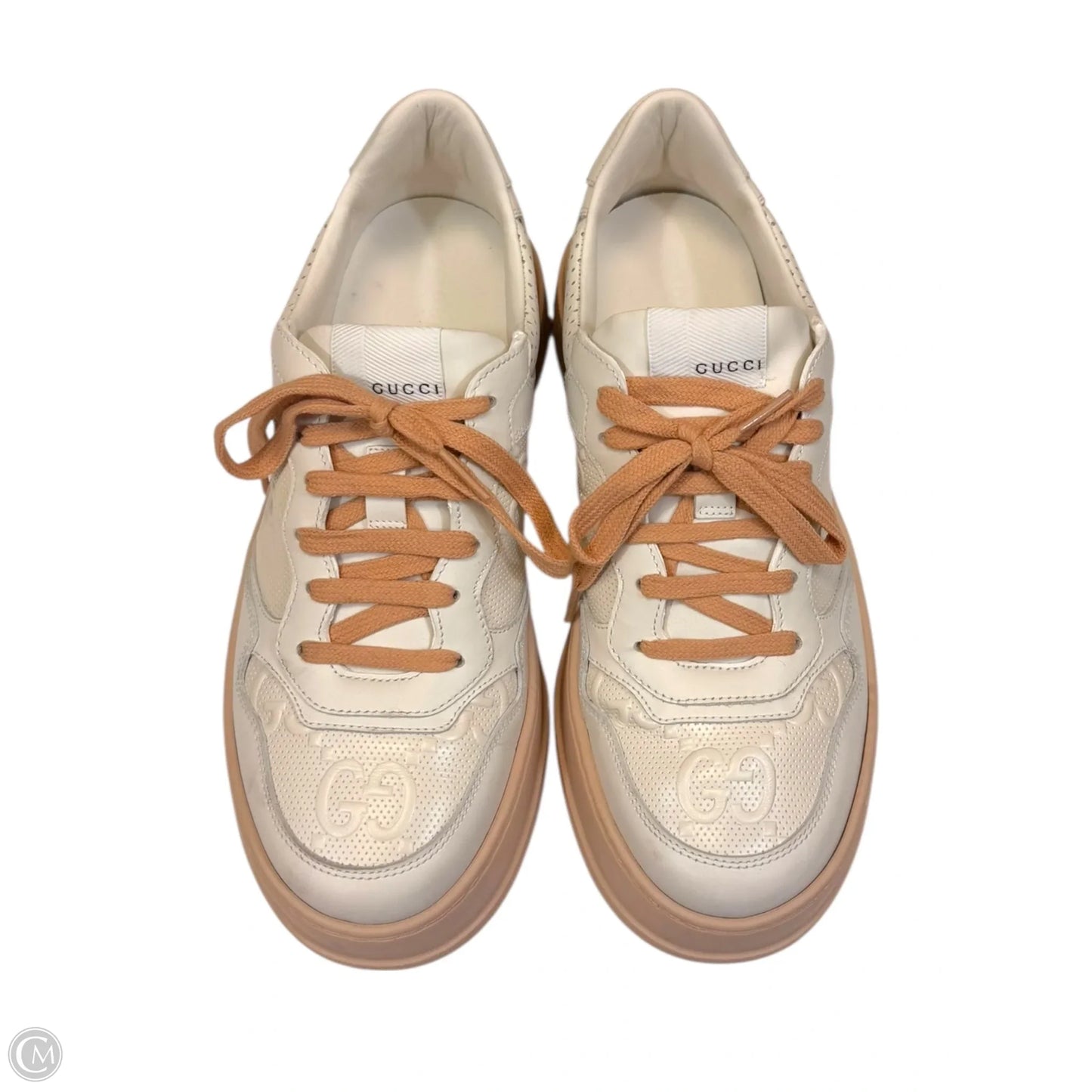 Shoes Luxury Designer By Gucci In White, Size: 10