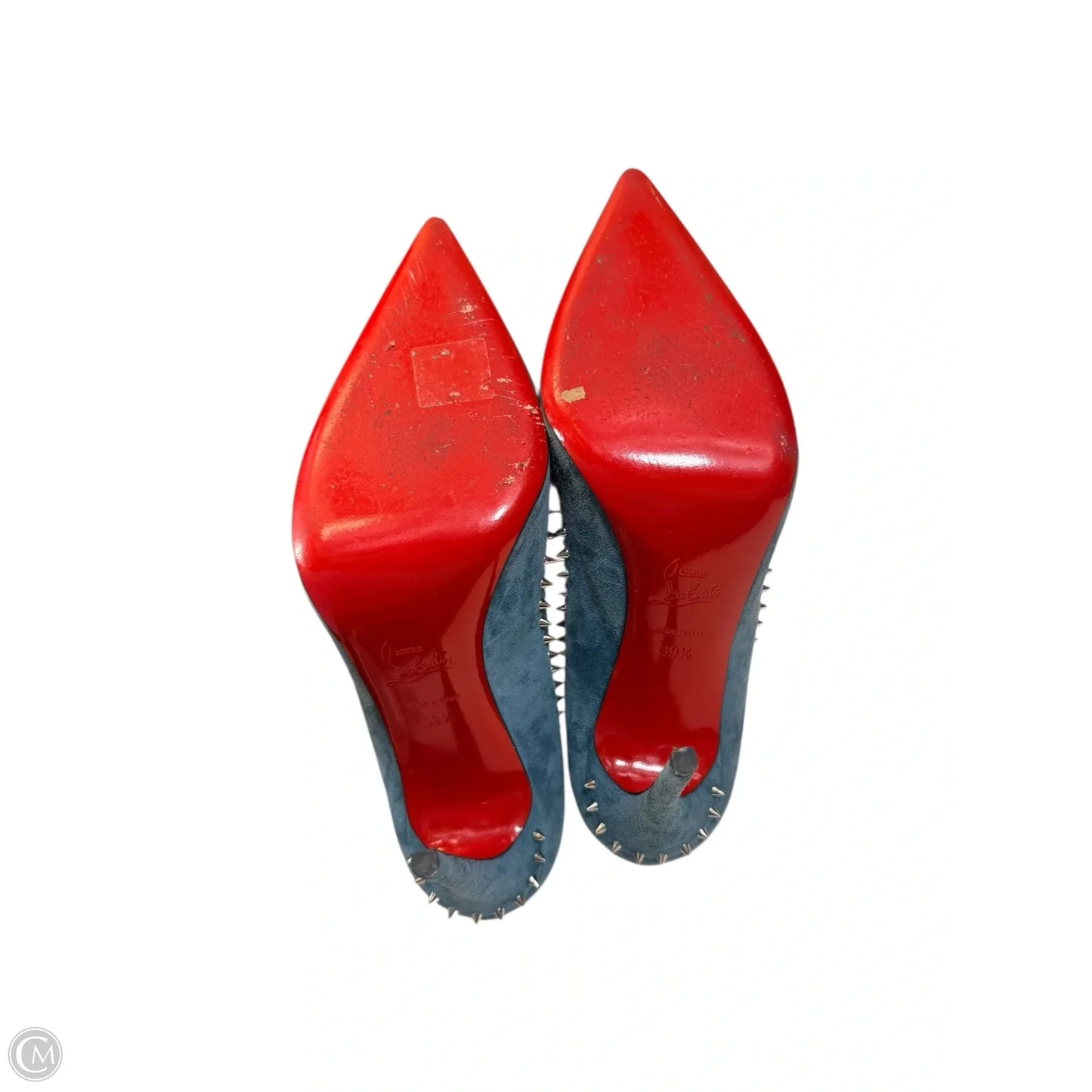 Shoes Luxury Designer By Christian Louboutin In Blue, Size: 9