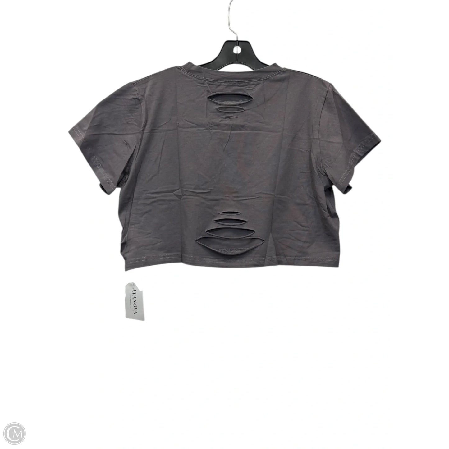 Top Short Sleeve By Avanova In Grey, Size: S